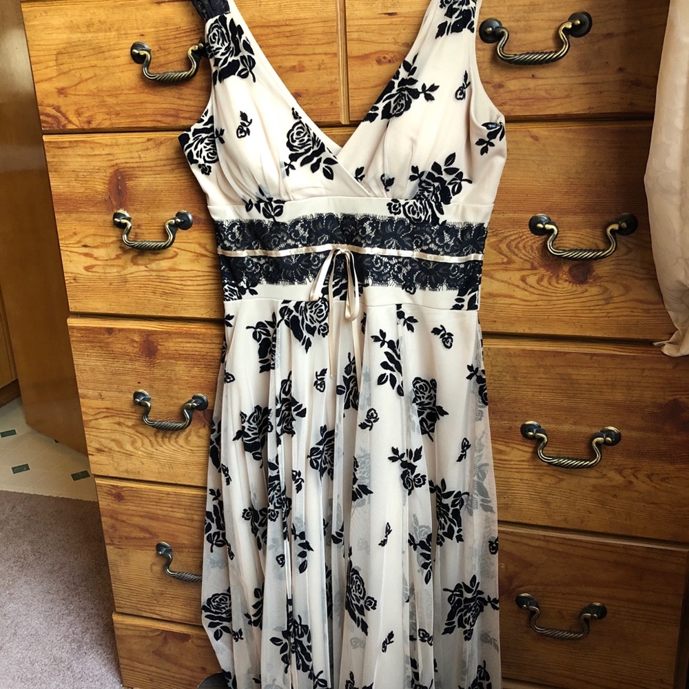My Michelle roses with sheer overlay dress - Picture 2 of 8